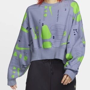Nike Women's Sweatshirt in Purple and Green